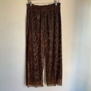 BDG gold sheer overlay pants holiday